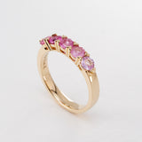 Pink Ombré Sapphire Heart Claw Ring