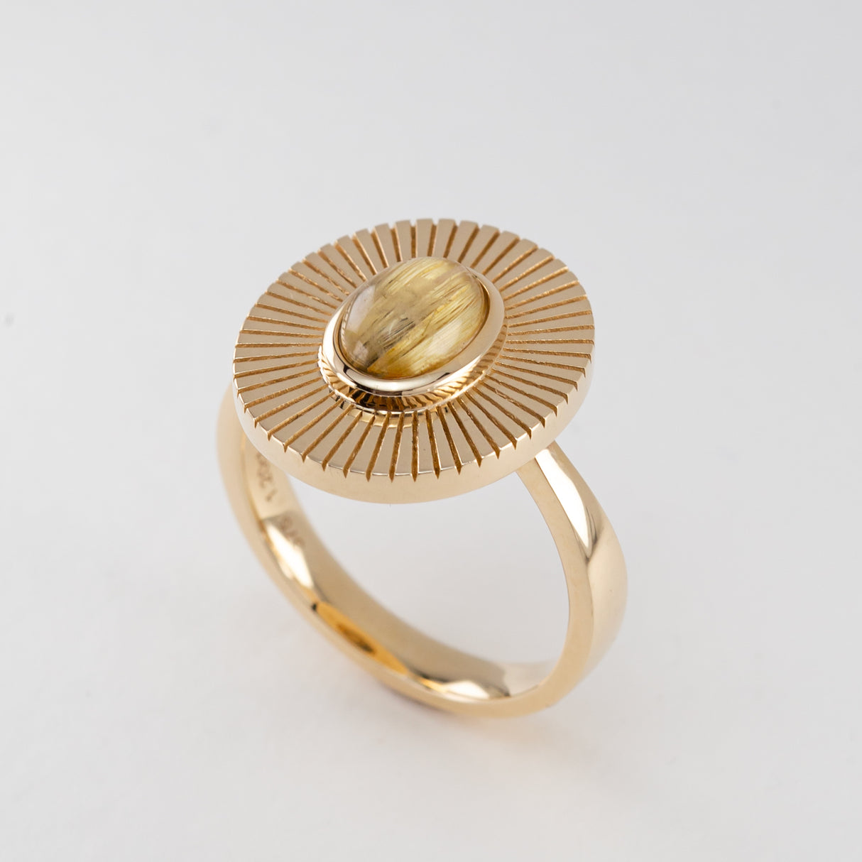 Rutile Quartz Sundial Ring