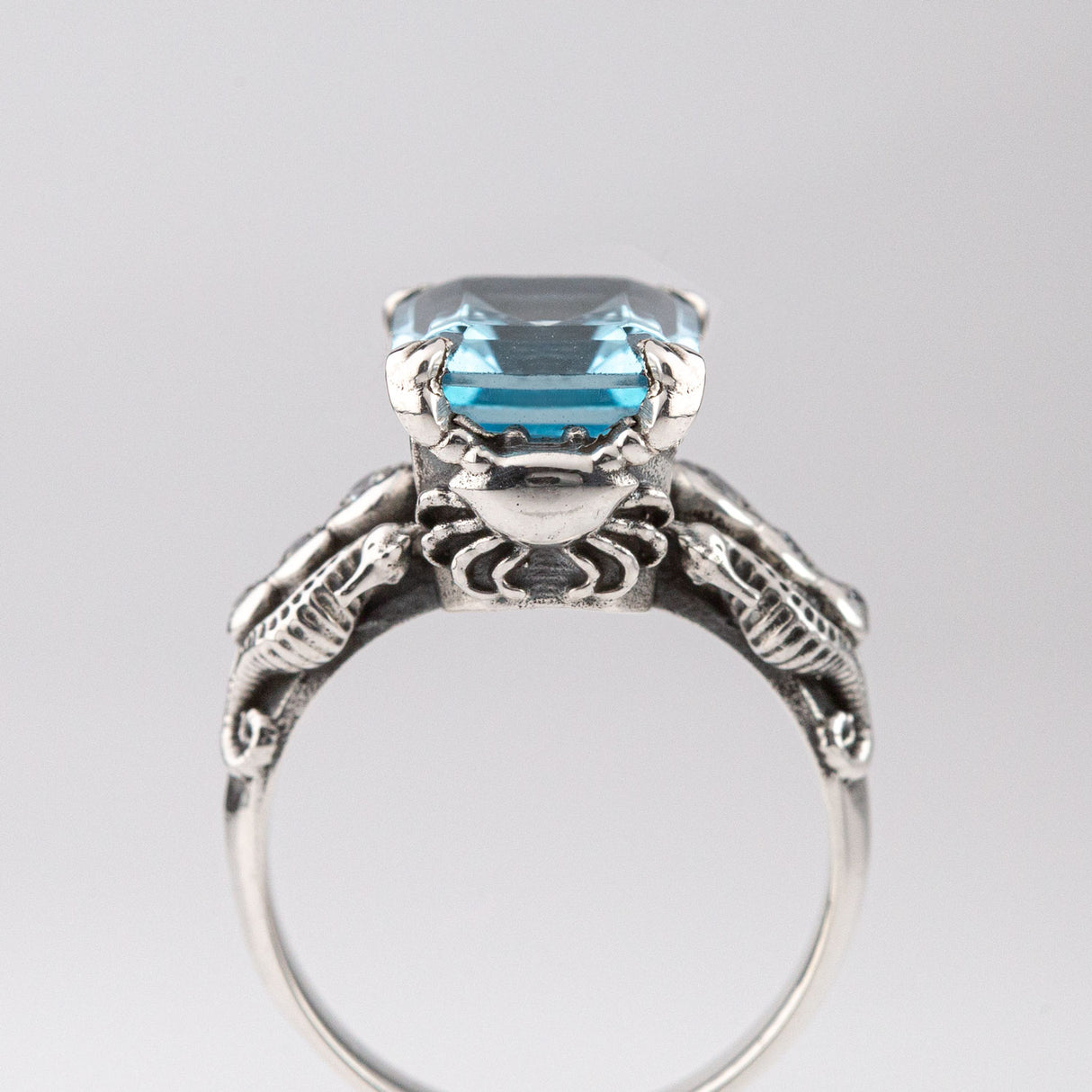 Blue Topaz Tide Pool ring in Sterling Silver