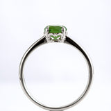 Baby Dewdrop ring with Pounamu in Sterling Silver