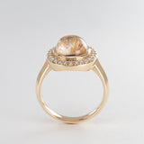 Sun Seeker Rutile Quartz Halo Ring