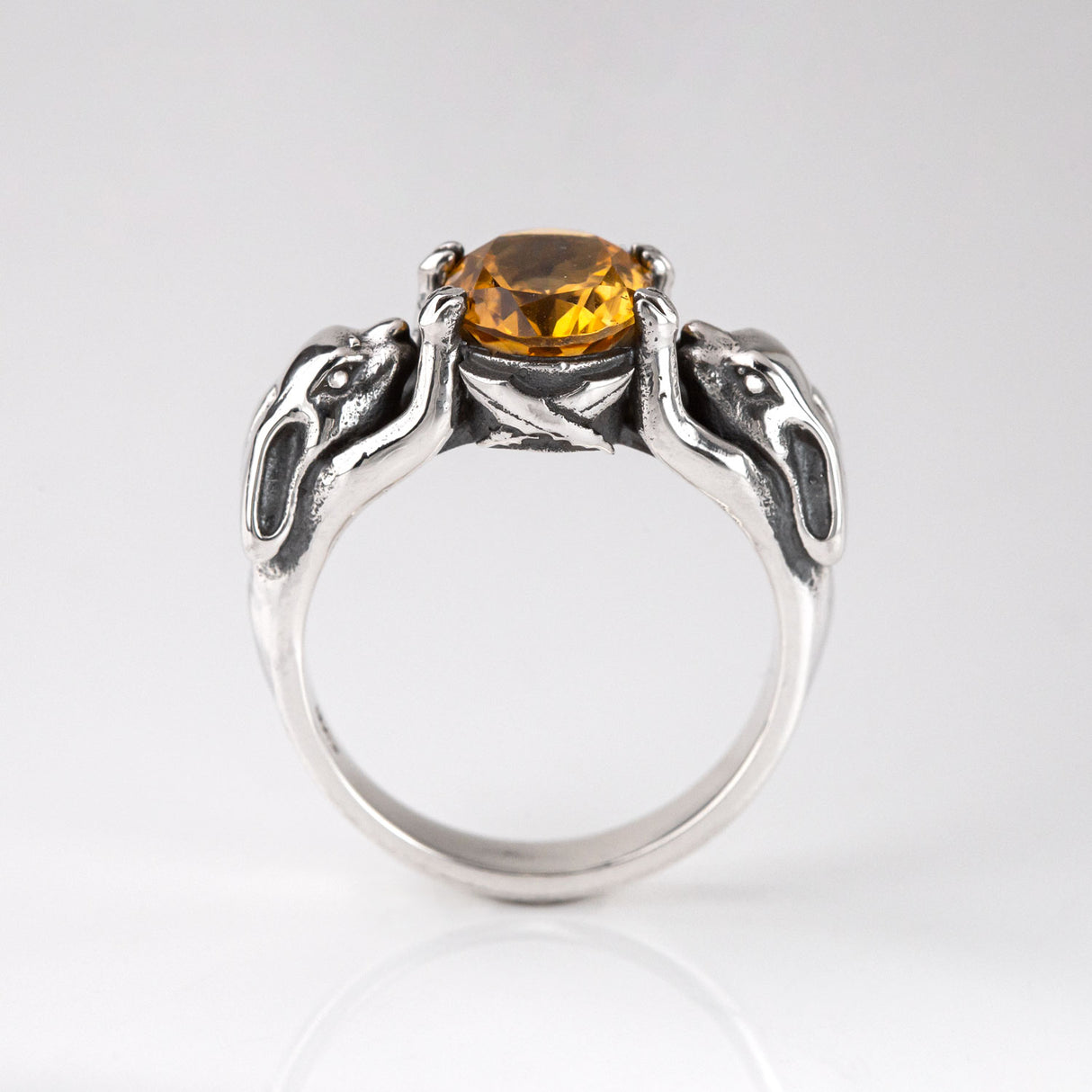 Lucky Bunny ring with Citrine in Sterling Silver