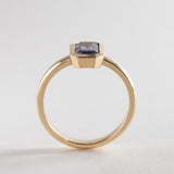 Thunderstorm ring with Grey Spinel in 9ct Gold and Platinum