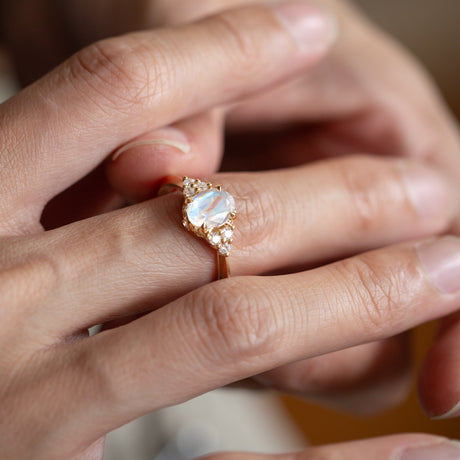 Moonlit Diadem Ring in Moonstone