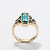 Caribbean Dream ring with Ombré Lagoon Tourmaline in 9 carat Gold