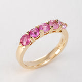 Pink Ombré Sapphire Heart Claw Ring