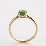 Baby Dewdrop ring with Pounamu in 9 carat Gold