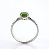 Baby Dewdrop ring with Pounamu in Sterling Silver