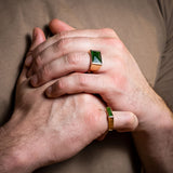 Faceted Pounamu Elemental Ring