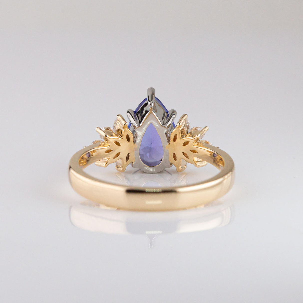 Tanzanite and Diamond Snow Queen ring in 14ct Gold and Platinum