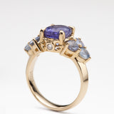 Iris Bouquet Ring in Tanzanite and Sapphire