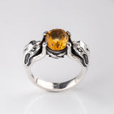 Lucky Bunny ring with Citrine in Sterling Silver