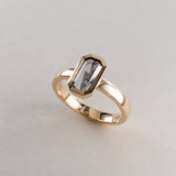 Thunderstorm ring with Grey Spinel in 9ct Gold and Platinum
