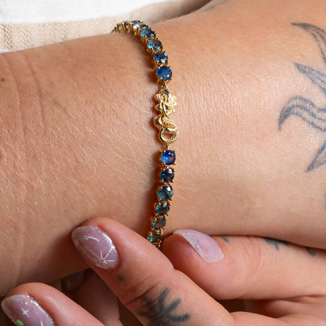 Mermaid Sapphire bracelet in 9 carat Gold