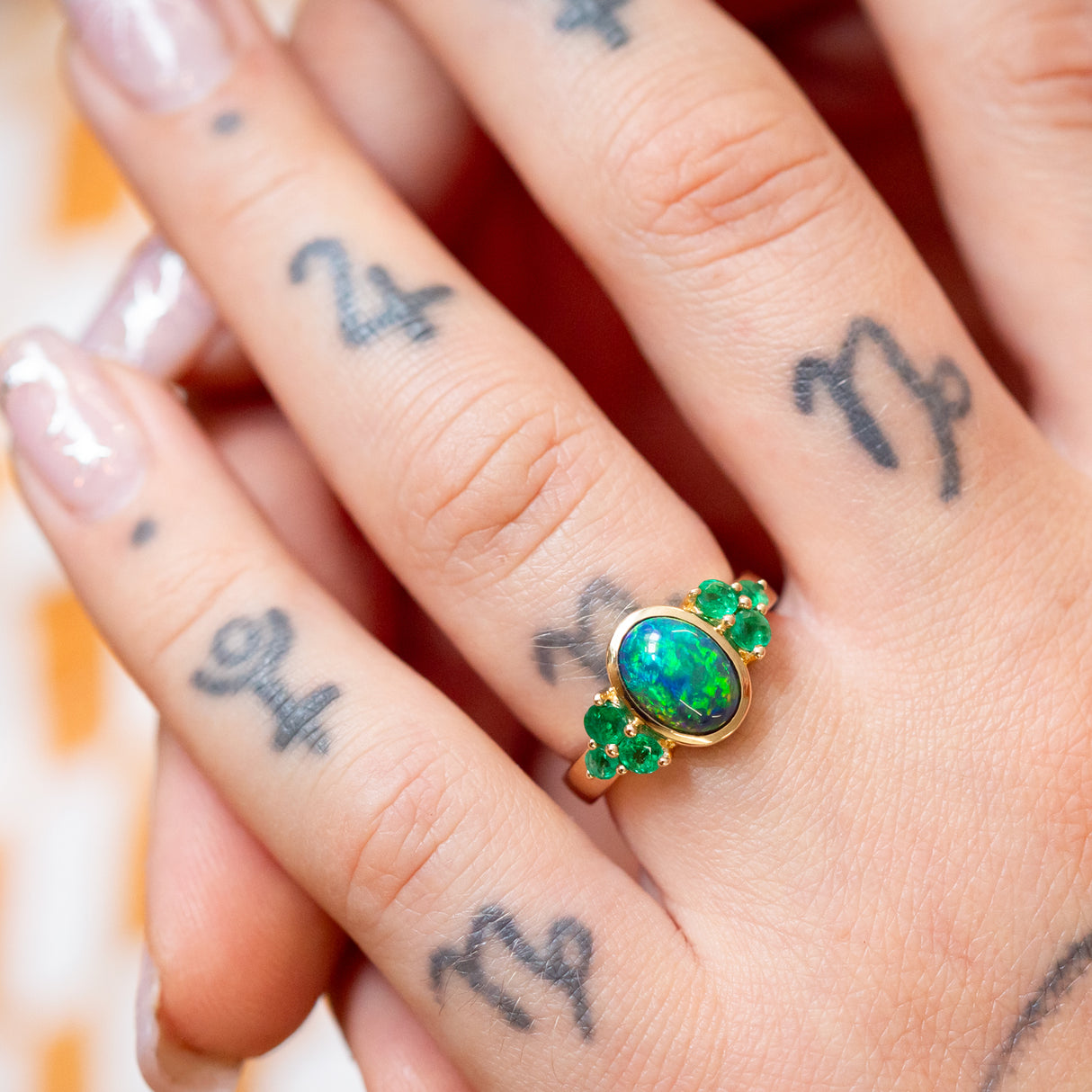 Emerald City Ring in Black Opal