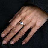 1.50 carat Misty Blue Sapphire and Diamond Lady of the Lake ring in 9 carat Gold