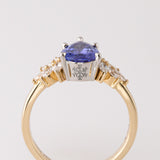 Tanzanite and Diamond Snow Queen ring in 14ct Gold and Platinum