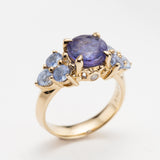 Iris Bouquet Ring in Tanzanite and Sapphire