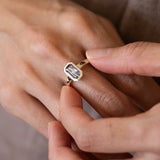 Thunderstorm ring with Grey Spinel in 9ct Gold and Platinum