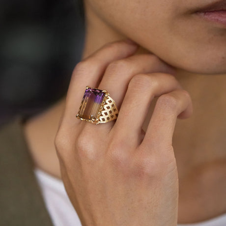 The Femme Fatale Assassin Ring with Ametrine in 9 carat Gold