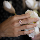 Candyfloss ring with Pink Sapphire and Diamonds in 9 carat Pink Gold