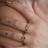 Lime Green Sapphire Nymphia Ring