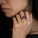 Forbidden Fruit Cluster ring in 9 carat Gold