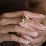 Pounamu Starlight Orchard Diamond ring in Gold or Platinum