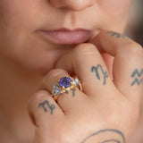 Iris Bouquet Ring in Tanzanite and Sapphire