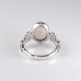 Mermaid ring in Sterling Silver with Rainbow Moonstone