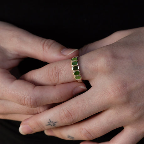 Pounamu Alpine Forest Ring
