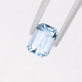 Ice Blue Aquamarine Emerald cut 1.28 carats