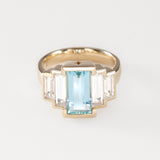 Aquamarine Broadway Star Ring