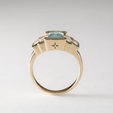 Aquamarine Broadway Star Ring
