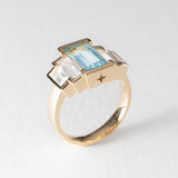 Aquamarine Broadway Star Ring