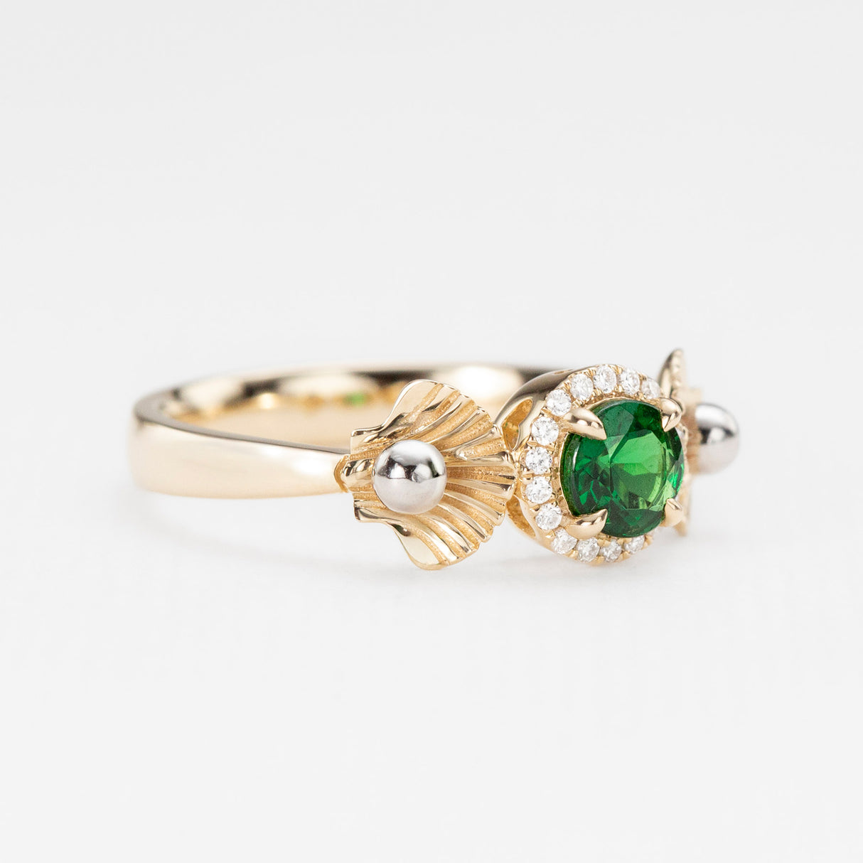 Ariel's Halo Tsavorite Ring