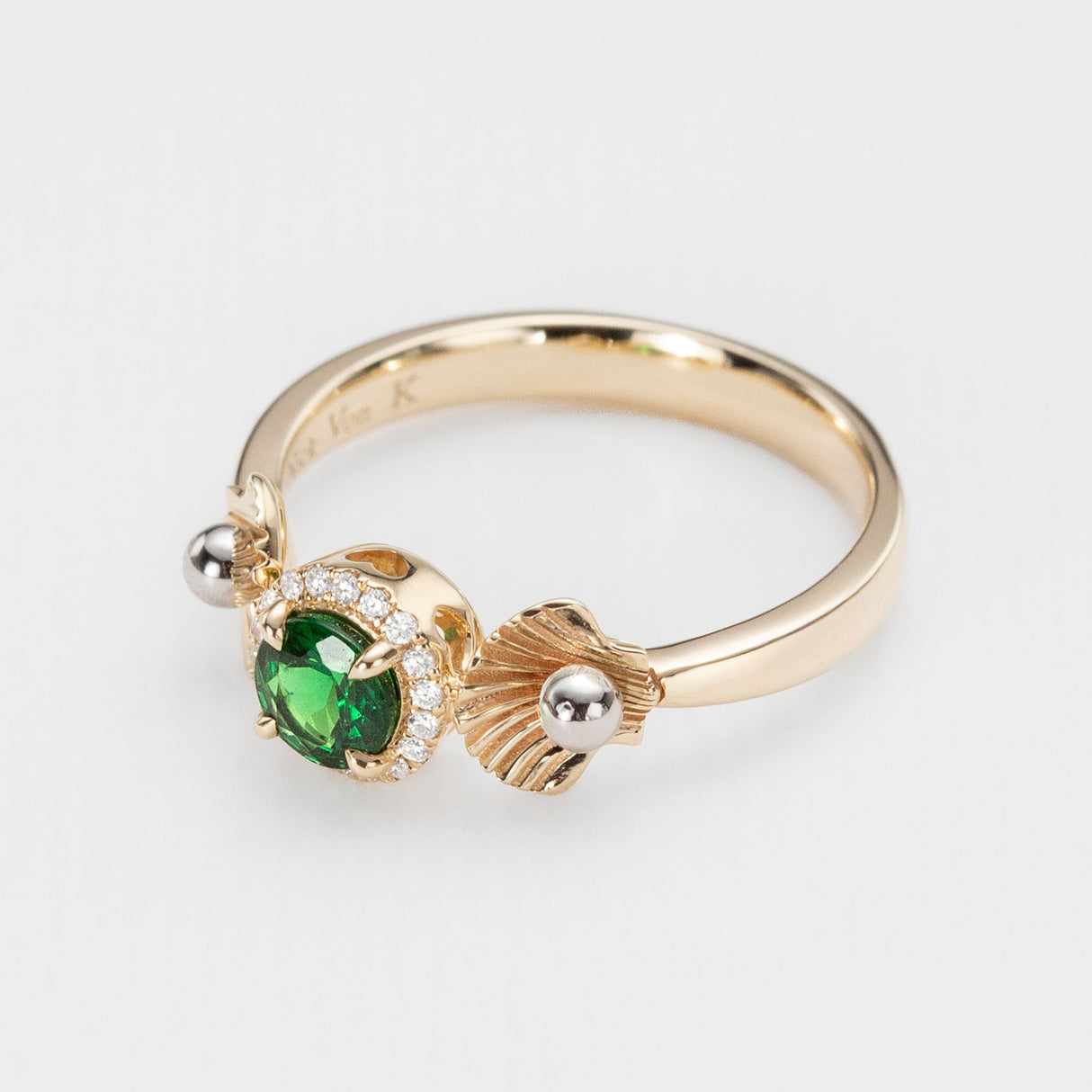 Ariel's Halo Tsavorite Ring