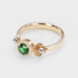 Ariel's Halo Tsavorite Ring