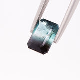 Blue to Black Bi-Colour Tourmaline Emerald Cut 3.25 carats