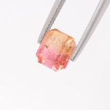 Yellow to Pink Sunset Tourmaline Emerald Cut 4.45 carats