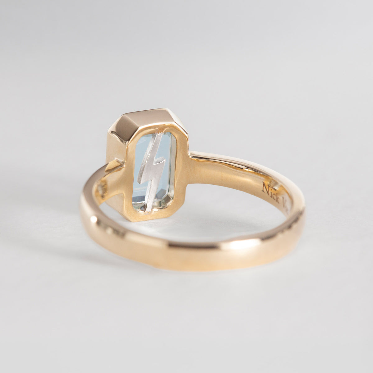 Bolt From The Blue Aquamarine Ring