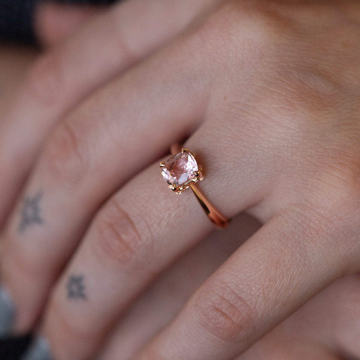 Cherry Blossom Morganite Ring