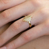 Diamond Manhattan ring in 18 carat Gold