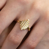 Diamond Manhattan ring in 18 carat Gold