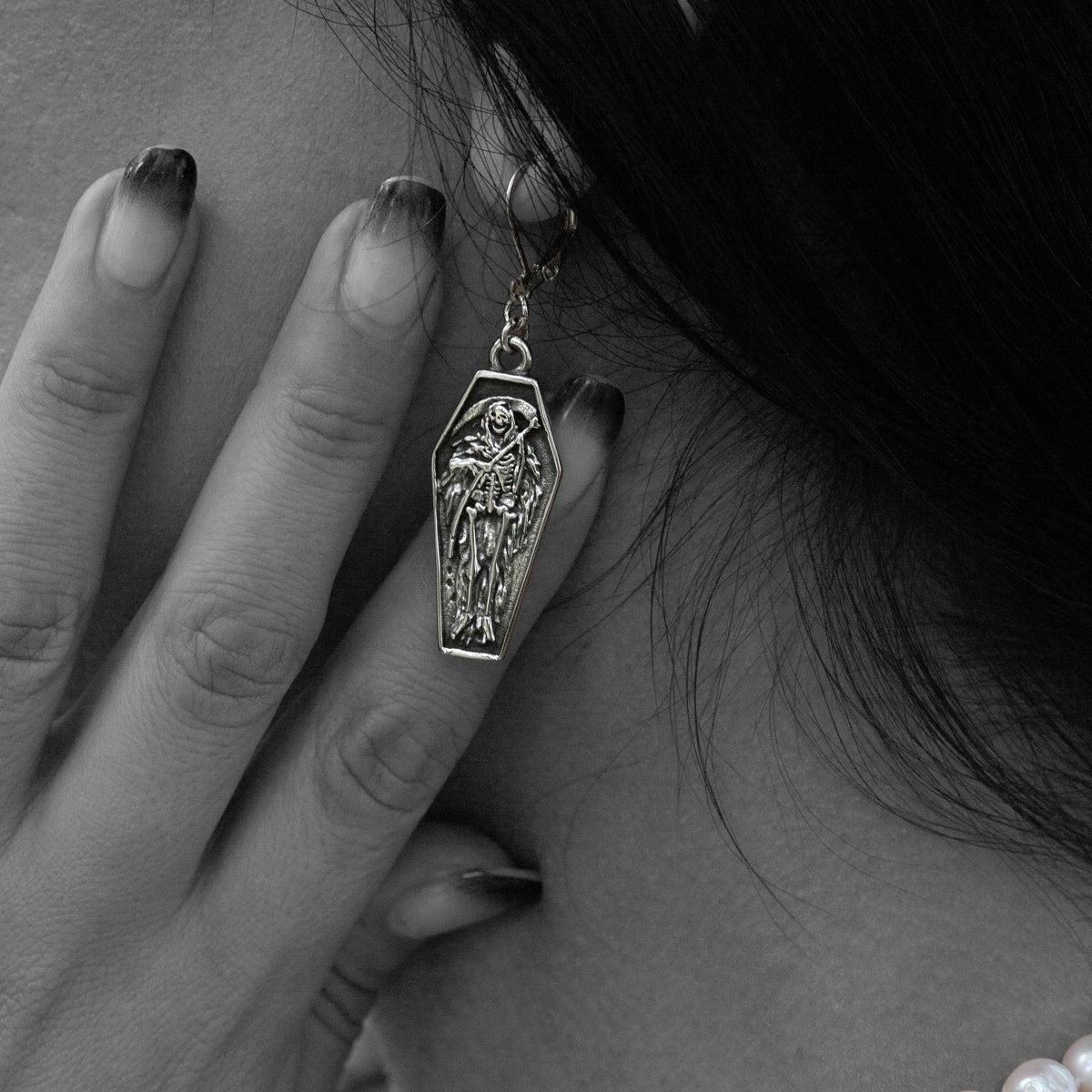 Drop Dead Stainless Steel Earrings