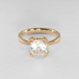 Rainbow Moonstone Dragon Claw Ring