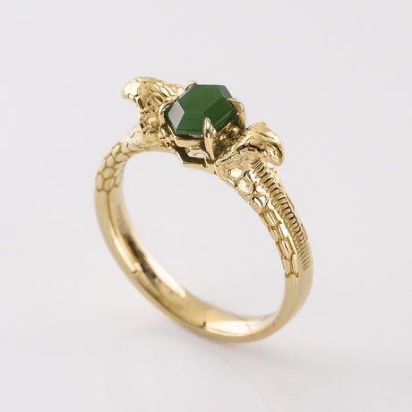 Green with Envy Pounamu Ring in Silver or Gold