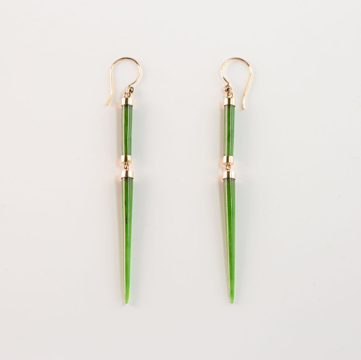 14 carat Gold Pounamu Odyssey Earrings