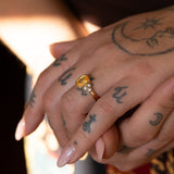 Golden Honey Comb Ring
