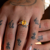 Golden Honey Comb Ring